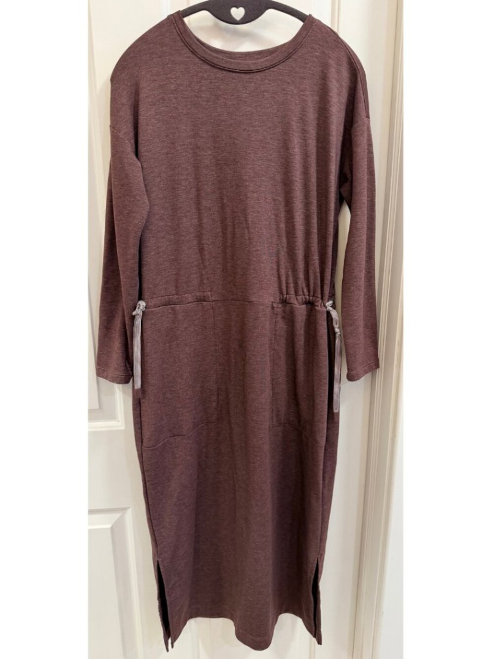 Title Nine Fresh Terry Long Sleeve Midi Dress Small